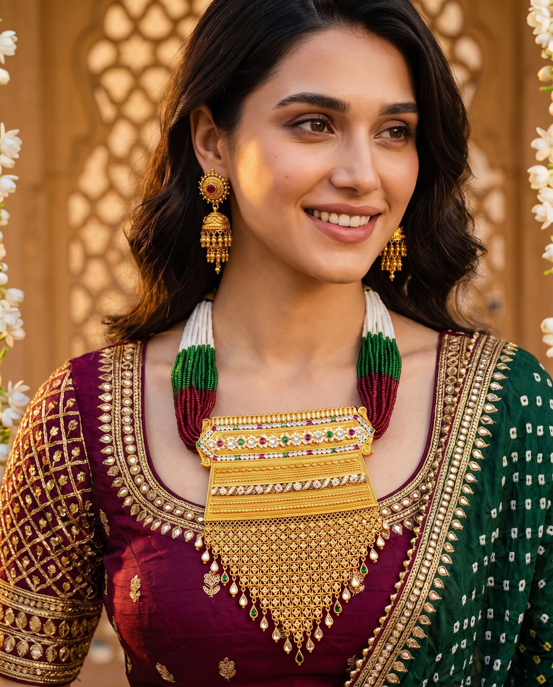 The aad, worn with bandhej — as Marwar always has.